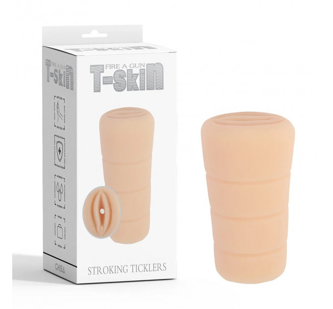 Мастурбатор вагина Chisa T-Skin Stroking Ticklers из киберкожи