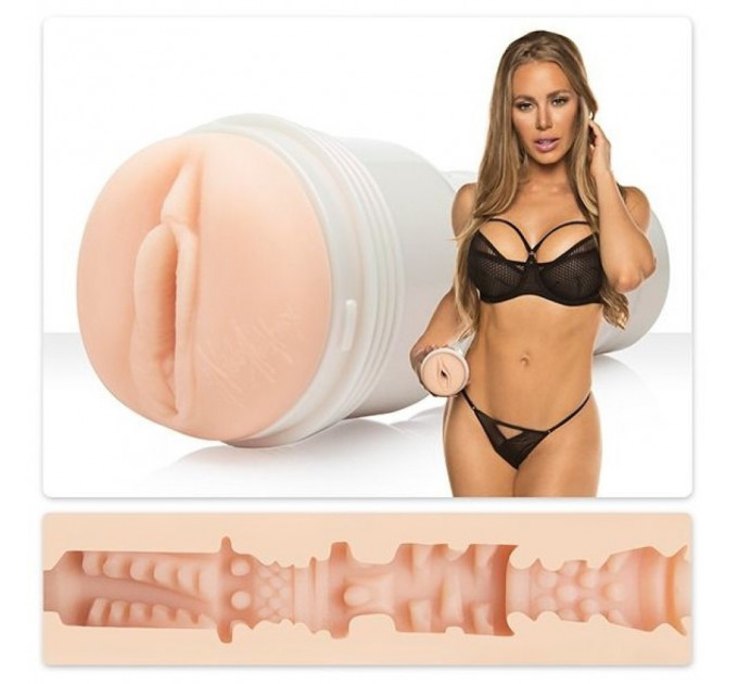 Мастурбатор вагина в колбе, киберкожа, Fleshlight Girls Nicole Aniston Fit, бежевый