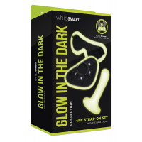 Набір БДСМ Whipsmart Glow In The Dark страпон, маска на очі, мотузка, флуоресцентні