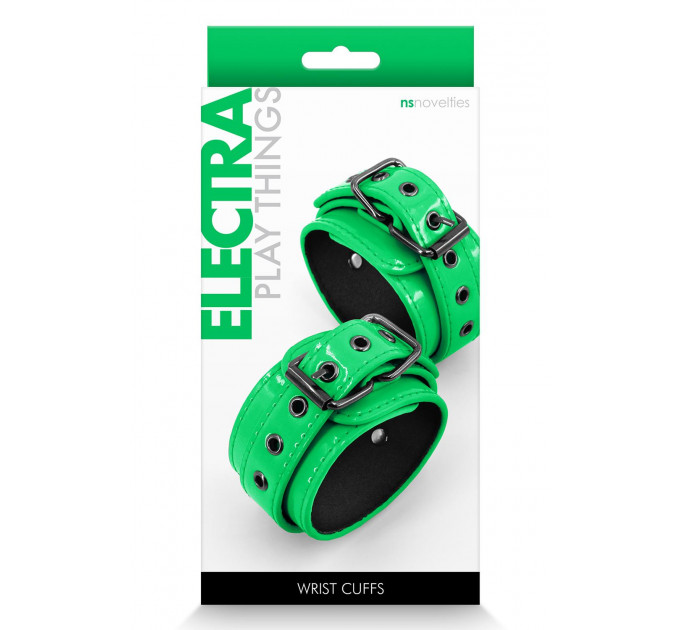 Наручники NS Novelties ELECTRA WRIST CUFFS GREEN