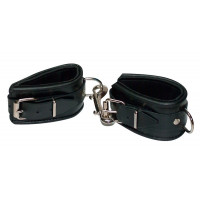 Наручники кожаные Zado FETISH Leather Cuffs с мягкой подкладкой внутри, черные