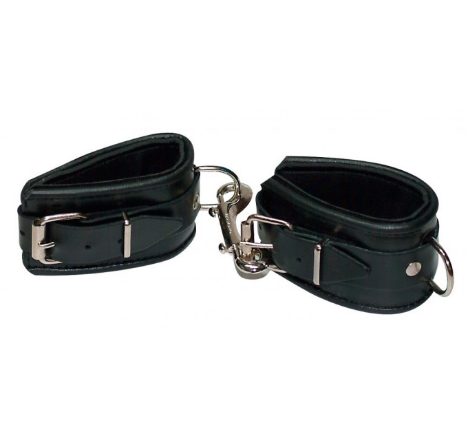 Наручники кожаные Zado FETISH Leather Cuffs с мягкой подкладкой внутри, черные