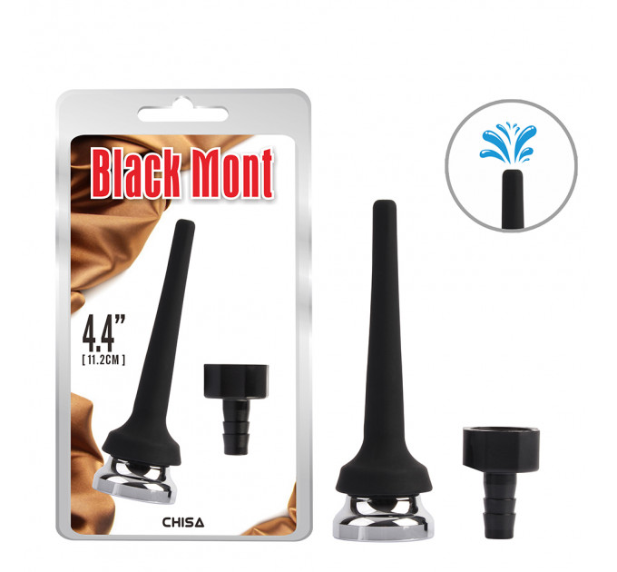 Насадка на анальний душ конічна Chisa Black Mont, чорна