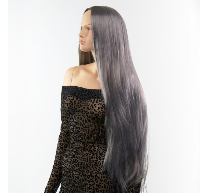 Парик длинный Fetish Hair серый, 100 см