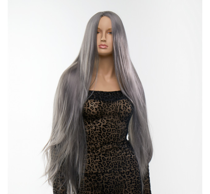Парик длинный Fetish Hair серый, 100 см