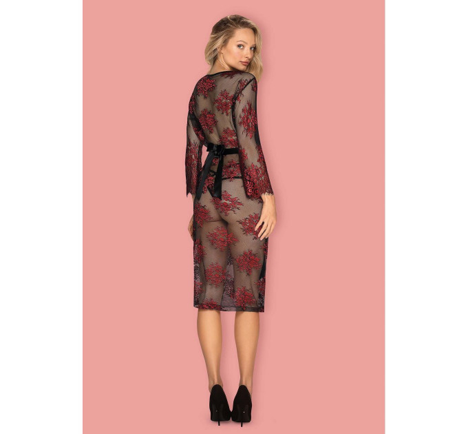 Пеньюар кружевной Obsessive Redessia peignoir S/M