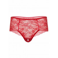 Трусики кружевные с открытым доступом Daring Intimates Ella, красный, S/M