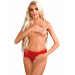 Трусики кружевные с открытым доступом Daring Intimates Ella, красный, S/M
