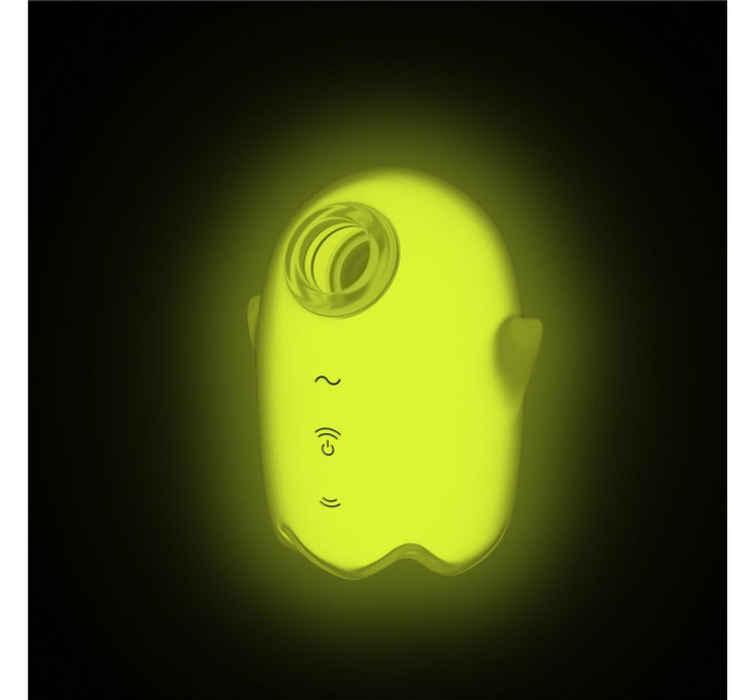 Вакуумный клиторальный вибратор с флуоресцентной поверхностью Satisfyer Glowing Ghost, желтый
