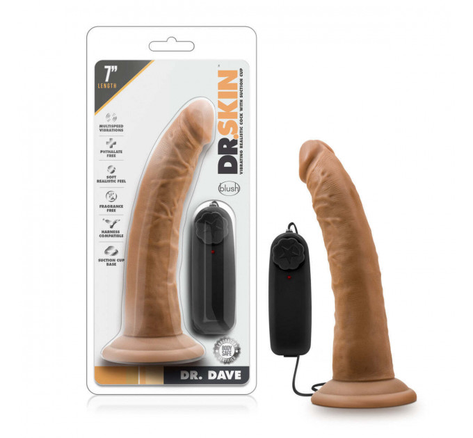Вибратор на присоске Dr, Skin - Dr, Dave Vibrator With