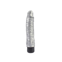 Вібратор із яскраво вираженою головкою Chisa Dark Muscle Chubby Beau, сріблястий