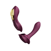 Вібратор в трусики AYA Zalo Velvet Purple на пульті керування