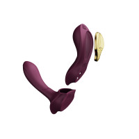 Вібратор в трусики AYA Zalo Velvet Purple на пульті керування