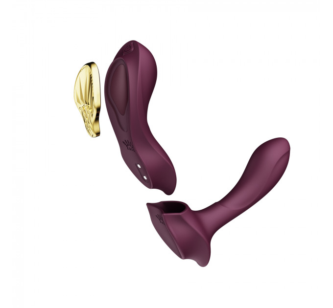 Вибратор в трусики AYA Zalo Velvet Purple на пульте управления
