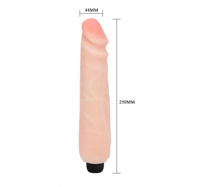 Вибромассажер реалистик с мультискоростной вибрацией Flexible Cyberskin Big Vibe Flesh 24,8 cm