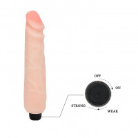 Вібромасажер реаліст з мультишвидкісною вібрацією Flexible Cyberskin Big Vibe Flesh 24,8 cm