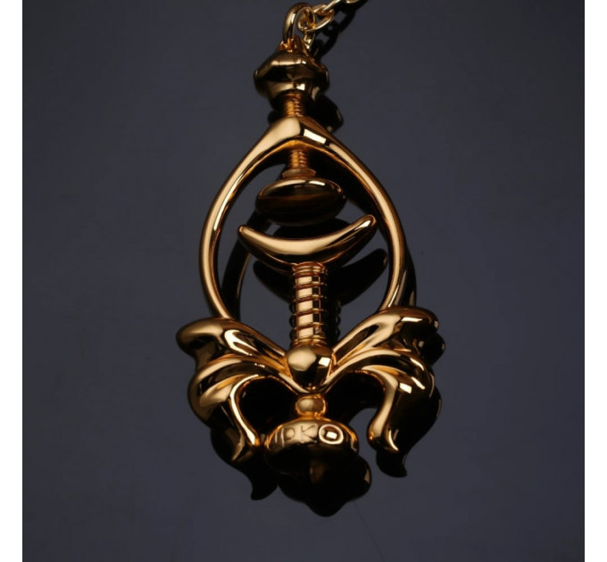 Затискачі для сосків UPKO Pulling Chain Nipple Clamps з ланцюжком-намиста, золотисті