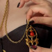 Затискачі для сосків UPKO Pulling Chain Nipple Clamps з ланцюжком-намиста, золотисті