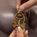 Затискачі для сосків UPKO Pulling Chain Nipple Clamps з ланцюжком-намиста, золотисті