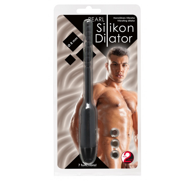 Стимулятор уретры с вибрацией You2Toys Pearl Dilator рельефный, черный