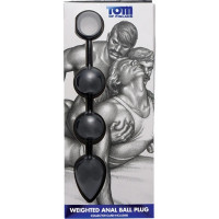 Анальные шарики Tom of Finland утяжелённые, черные