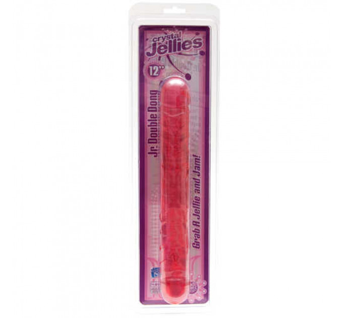 Фаллоимитатор двойной Doc Johnson Crystal Jellies JR Double Dong
