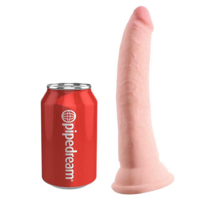 Фаллоимитатор реалистичный на присоске King Cock, бежевый