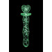 Фаллоимитатор стеклянный светящийся NS Novelties FIREFLY GLASS HEART A GLOW CLEAR