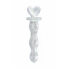 Фаллоимитатор стеклянный светящийся NS Novelties FIREFLY GLASS HEART A GLOW CLEAR
