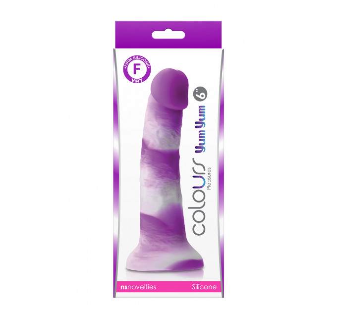 Фаллоимитатор силикон NS Novelties COLOURS PLEASURES YUM 6" DILDO PURPLE