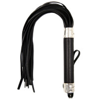 Флоггер с сердцем DS Fetish Flogger M black with heart metal