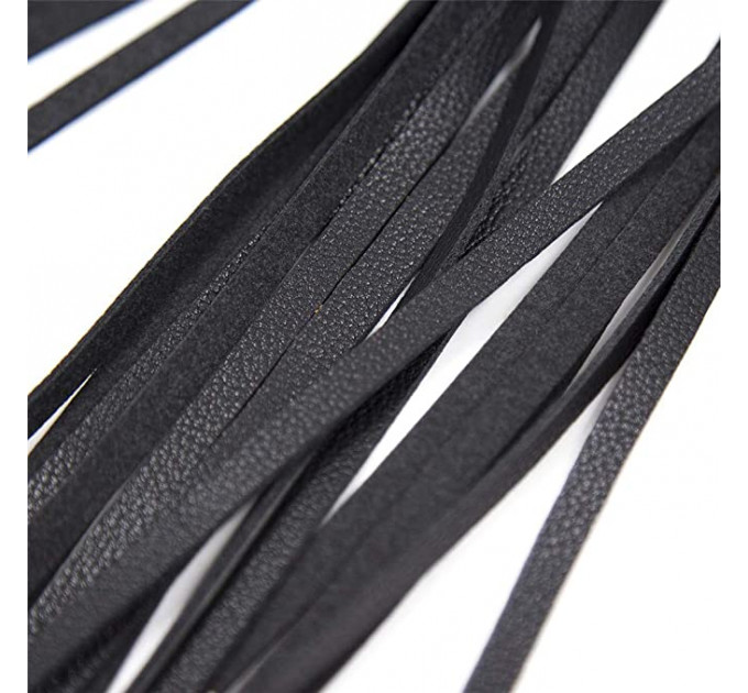 Флоггер с сердцем DS Fetish Flogger M black with heart metal