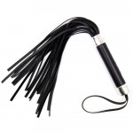 Флоггер с сердцем DS Fetish Flogger M black with heart metal