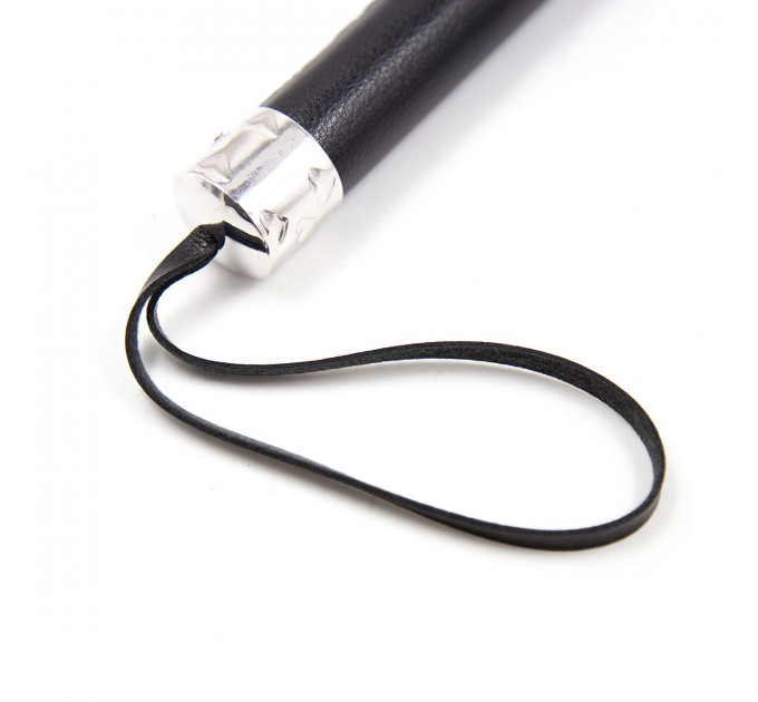 Флоггер с сердцем DS Fetish Flogger M black with heart metal