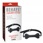 Кляп косточка Chisa Behave! Luxury Fetish, черный
