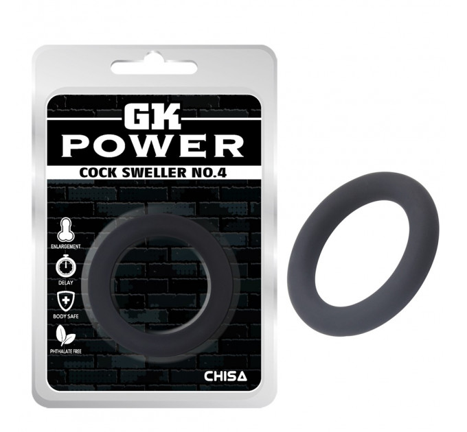 Кільце ерекційне Chisa GK Power Cock Sweller №4, чорне