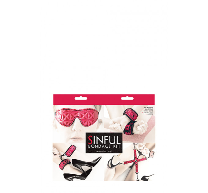 Комплект для связывания NS Novelties SINFUL BONDAGE KIT PINK