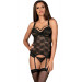 Комплект корсет с трусиками Obsessive 860-COR-1 черный, S/M