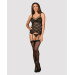 Комплект корсет с трусиками Obsessive 860-COR-1 черный, S/M