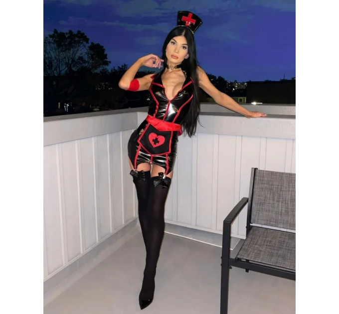 Костюм сексуальной медсестры S Naughty Nurse Leg Avenue, 4 предмета