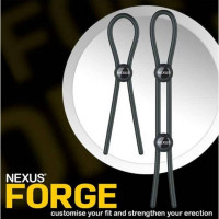 Лассо на член із петлею на мошонку Nexus Forge чорне, 40 см