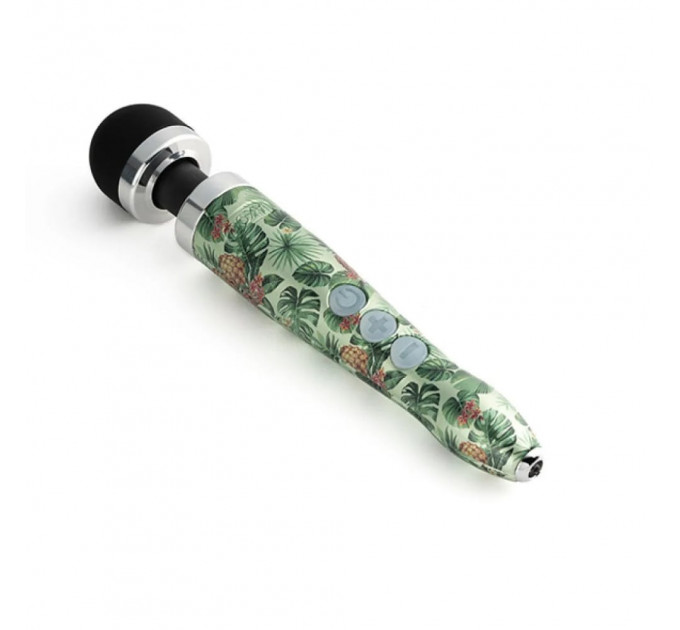 Массажер-микрофон Doxy Die Cast 3R Wand Vibrator Pineapple, с ананасами, зеленый