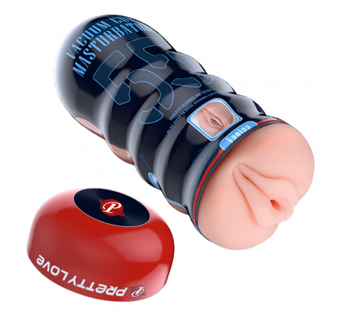 Мастурбатор реалистичный с вакуумом Pretty Love Masturbator Vacuum Cup, в колбе, 18 х 7 см