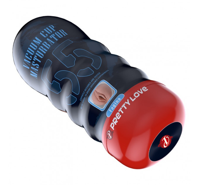Мастурбатор реалистичный с вакуумом Pretty Love Masturbator Vacuum Cup, в колбе, 18 х 7 см