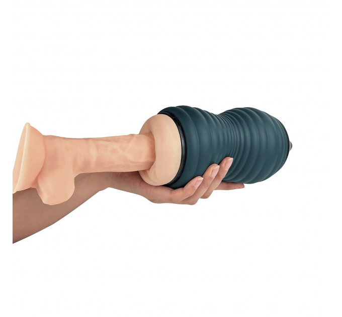 Мастурбатор вагина из киберкожи Adrien Lastic Siltex Ultra, бежевый в серой колбе