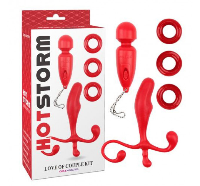 Набор (анальный стимулятор, эрекционные кольца, мини микрофон) Hot Storm Chisa