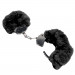 Наручники DS Fetish Plush handcuffs, металл с мехом, черные