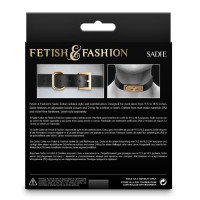Нашийник із золотистою фурнітурою NS Novelties Fetish & Fashion, чорний