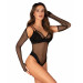 Перчатки в мелкую сеточку Nesari Obsessive, черные, XS/S