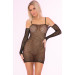 ПЛАТЬЕ BAD INTENTIONS FISHNET DRESS BLACK, OS